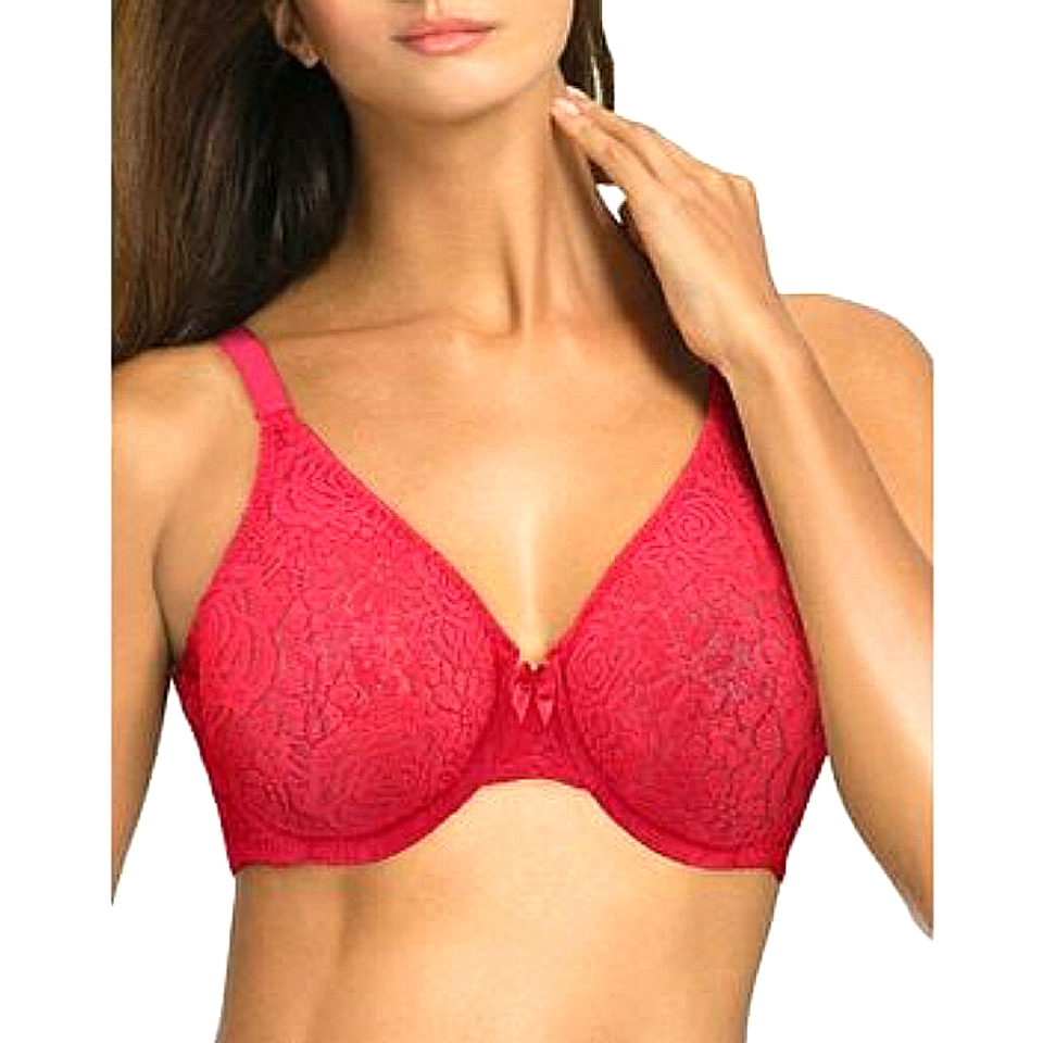 Wacoal Halo Lace Molded Underwire Bra Sz-38b Red